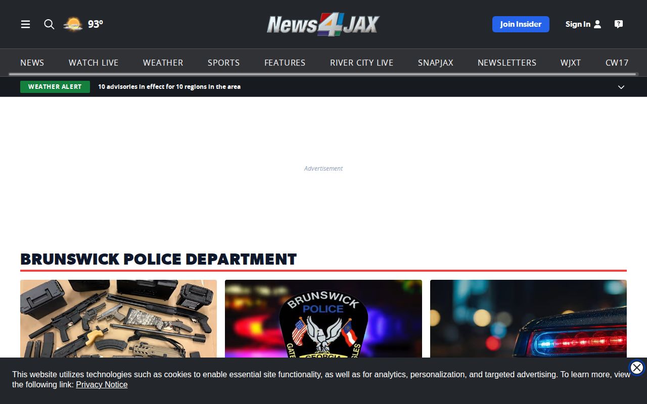 News4JAX Brunswick Police crime news topic page