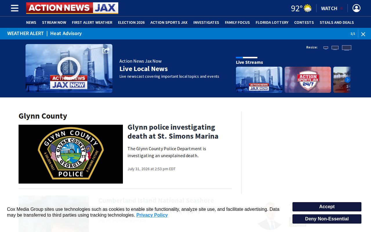 Action News Jax Glynn County crime news topic page